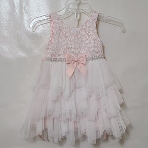 AMERICAN‎ PRINCESS Girl's Elegant Pink Lace Special Occasion Dress - Size 4T